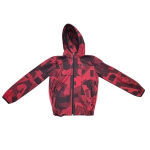 Under Armour Youth Medium Red Bag Jacket Windbreaker Zip Up Mesh Back
